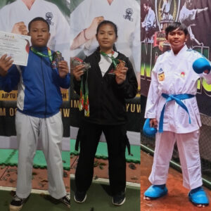 Para atlit peraih juara, dari pelajar SMPN 2 Rogojampi