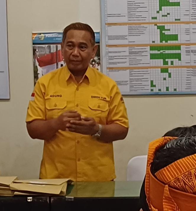 Agung Guntoro Wisnu, Direktur LSP 3 Perkerisan saat memberi arahan sebelum uji kompetensi dimulai