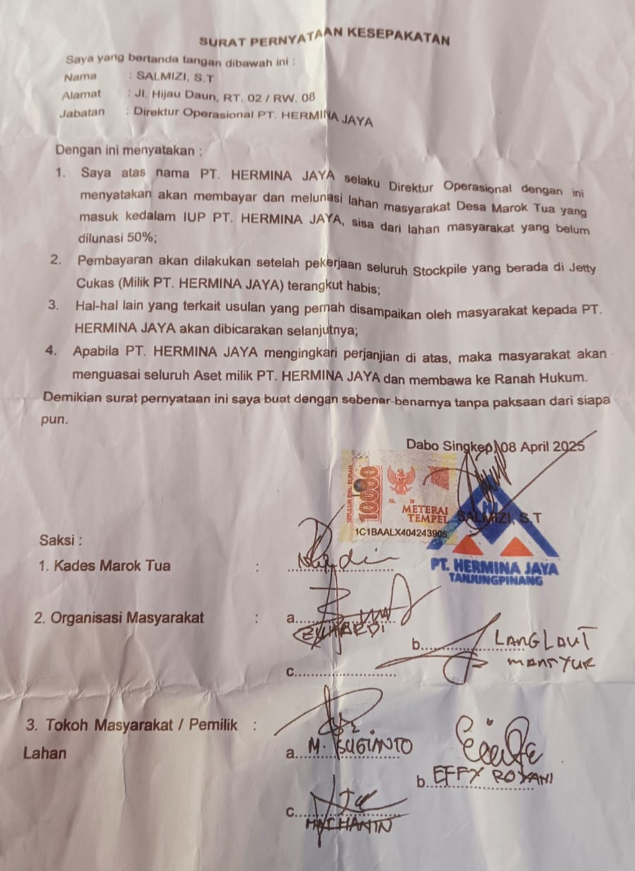 Pernyataan Kesepakatan