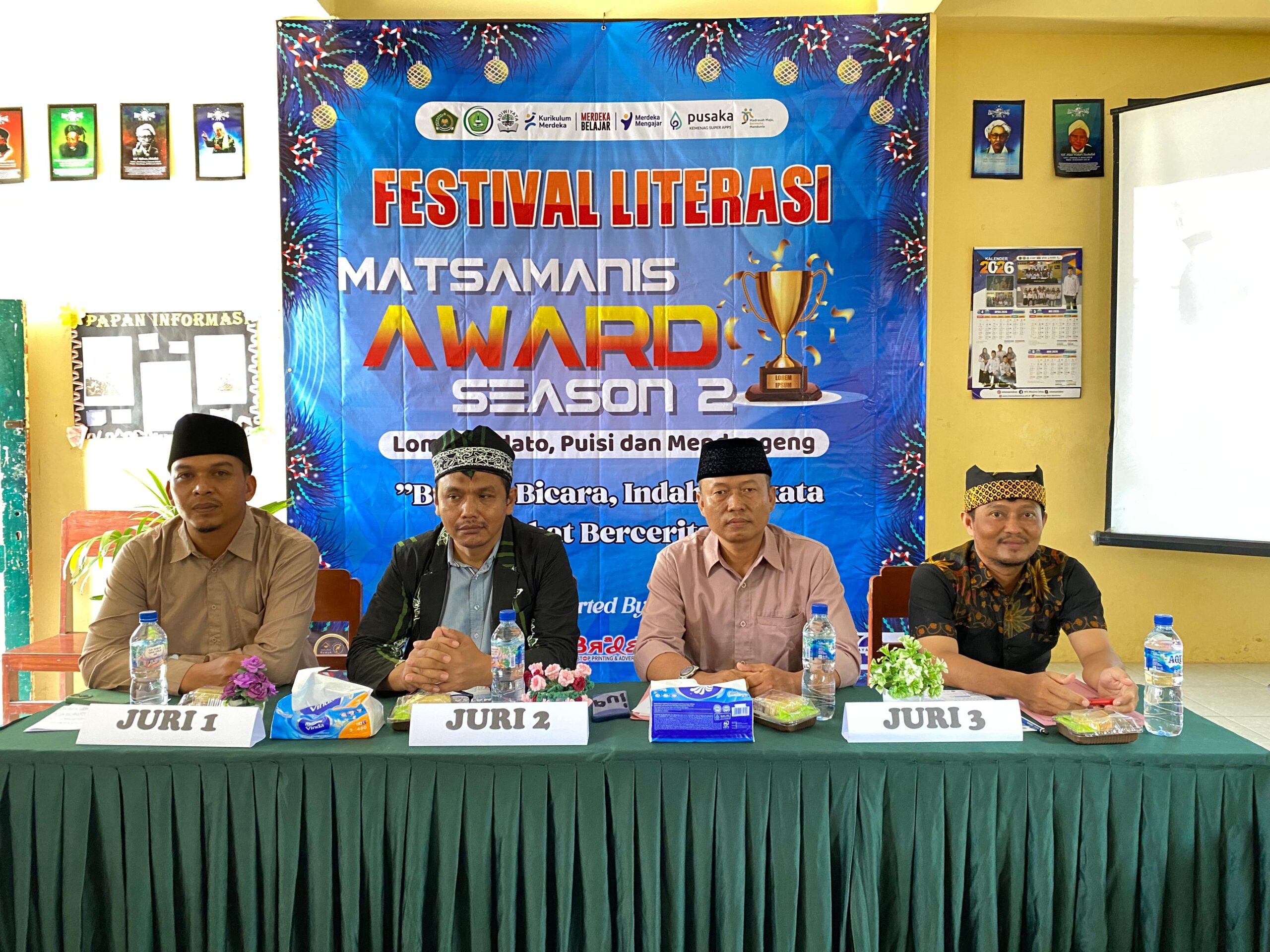 Foto : ki-ka : Kepala MTs.Rustam Efendi, Syafaat, Joko Wiyono, Andi Budi Setiawan