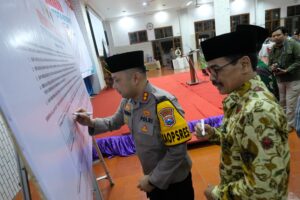 Deklarasi Pemilu Damai oleh Kapolres Kediri Kota dan Toga Tomas, Mendapatkan Dukungan Penuh