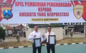 Polresta Banyuwangi, Memberikan Apresiasi Kepada Anggotanya Yang Berprestasi