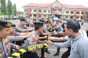 Polres Situbondo Kembali Latihan Dalmas, Antisipasi Unras Pasca Pemungutan Suara Pemilu 2024