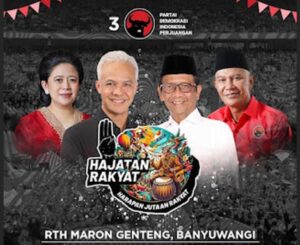 Paslon 03, Ganjar Pranowo dan Mahfud MD Menggelar Kampanye Akbar di Banyuwangi, Dimeriahkan Slank, Tipe-X dan lainnya