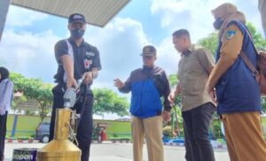 Jelang Mudik Tim Gabungan Polres Kediri Kota Sidak SPBU Periksa Takaran dan Stok BBM