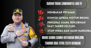 Kapolresta Banyuwangi, Kombes Pol Nanang Haryono Imbau Masyarakat, Jaga Kondusivitas Malam Takbir Idul Fitri