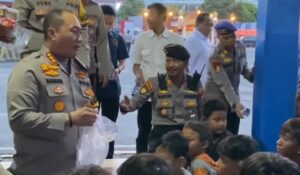 Kapolresta Banyuwangi, Bukber dan Edukasi Anak Logam di Pelabuhan ASDP Ketapang