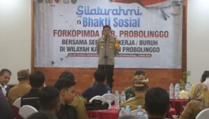 Jelang May Day Polres Probolinggo bersama Forkopimda Gelar Silaturahmi Bersama Buruh