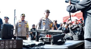 Ratusan Personel Gabungan Gelar Pasukan Satgas Pamwil Jatim Ops Puri Agung 2024, untuk Pengamanan WWF ke-10 di Bali