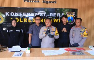 Polres Ngawi Berhasil Amankan 3 Tersangka Sindikat Illegal Logging