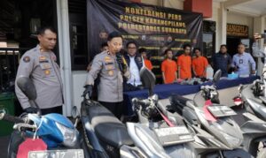 Polisi Berhasil Amankan 5 Orang Komplotan Pelaku Curanmor 21 TKP di Surabaya