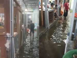 Pedagang Keluhkan Relokasi Pasar Rogojampi, Air Menggenang dan Kualitas Bangunan Diragukan, KPB Akan Tindak Lanjuti