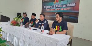 Diskusi Jurnalis dengan Tema Jurnalis Anti Hoaks, Ini Kata Kasi Humas Polresta Banyuwangi