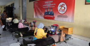 Baksos Donor Darah Polresta Banyuwangi, Himpun Ratusan Kantong Darah Dalam Rangka Sambut Hari Bhayangkara ke-78