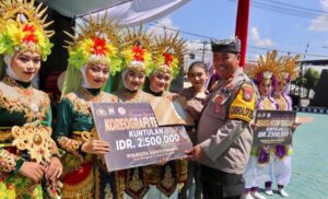 Nguri-uri Budaya Osing, Polresta Banyuwangi Gelar Festival Kuntulan dan Tari Cilik Sambut Hari Bhayangkara ke-78