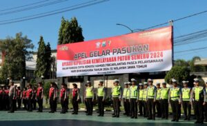 Apel Gelar Pasukan Ops Patuh Semeru 2024 Polresta Banyuwangi
