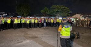 POLRESTA BANYUWANGI GELAR APEL PENGAMANAN GIAT SAH SAHAN/WISUDA WARGA PSHT CAB. BANYUWANGI 2024