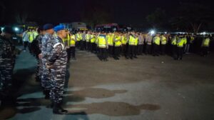 Memasuki malam kedua Sah-Sahan Warga PSHT 2024, Polresta Banyuwangi Lakukan Apel Gelar Pengamanan