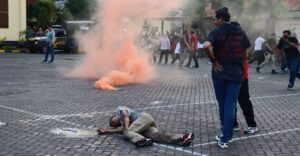 Personel Gabungan Polres Pasuruan Gelar Simulasi Sispamkota, Siap Amankan Pilkada Serentak 2024