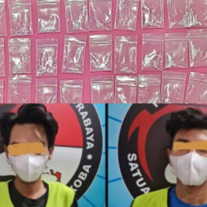 Polrestabes Surabaya Amankan Dua Pemuda Diduga Edarkan Sabu