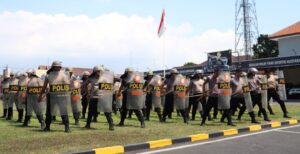 Jelang Pilkada 2024 Polres Mojokerto Kota Tingkatkan Kemampuan Dalmas