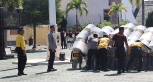 Gelar Simulasi Pengamanan, Polres Magetan Siap Kawal Pilkada Serentak 2024