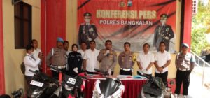 Polres Bangkalan Amankan 3 Tersangka Spesialis Curanmor yang Beraksi di 14 TKP