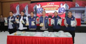 Polresta Sidoarjo Berhasil Tangkap Pengedar Narkoba Jaringan Internasional, 30Kg Sabu Diamankan