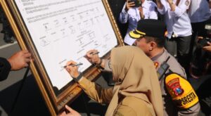 Kapolresta Bersama Forkopimda Banyuwangi hadiri Deklarasi Damai Pilkada Serentak 2024