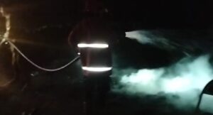 Sebuah Rumah Semi Permanen di Bangorejo, Habis Dilalap Api