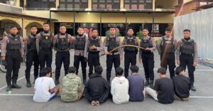 Polres Pelabuhan Tanjungperak Amankan 7 Kelompok Gang Allstar di Tenggumung Baru Surabaya