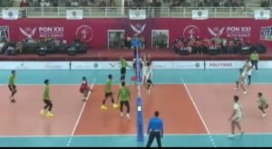 Tim Voli Putra Jatim Masuk Semifinal Usai Menang 3 – 0 atas Tim Kaltim di PON XXI Sumut