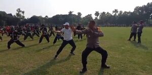 Cooling System Jelang Pilkada, Polisi Ajak Latihan Bersama Paguyuban Pencak Silat