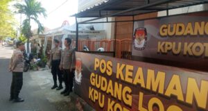 Polisi Siagakan Personel 24 Jam Pengamanan Gudang Logistik KPU Kota Madiun