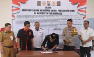 Polres Probolinggo Fasilitasi Ikrar Damai Dua Perguruan Silat Komitmen Jaga Kamtibmas