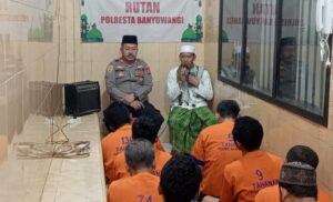 Momentum Pembinaan Rohani, Polresta Banyuwangi Mengundang Ustad Untuk Para Tahanan