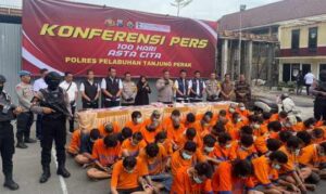 Polres Pelabuhan Tanjungperak Berhasil Ungkap Kasus Narkoba, 66 Tersangka Diamankan