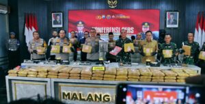 Polresta Malang Kota Kota Berhasil Gagalkan Pengiriman Ratusan Kilogram Ganja Jaringan Antar Provinsi