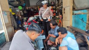 Operasi Lilin Semeru Polres Pelabuhan Tanjungperak Himbau Bengkel Tak Layani Penggantian Knalpot Tidak Sesuai Spektek
