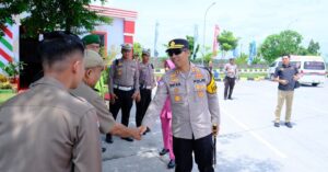 Polres Ngawi Pantau Perbatasan Jatim – Jateng, H+9 Ops Lilin Semeru 2024 Lalin Lancar