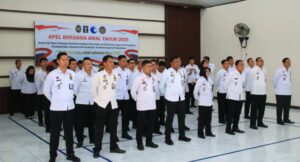 Lapas Banyuwangi Ikuti Apel Bersama Awal Tahun 2025 Jajaran Kemenko Hukum, HAM dan Imipas