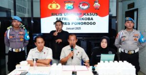 Polres Ponorogo Berhasil Amankan Puluhan Ribu Pil Double L dari Tiga Tersangka Pengedar