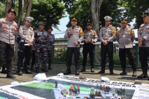 Tactical Floor Game ; Polresta Banyuwangi Matangkan Strategi Pengamanan Jelang Pertandingan 16 Besar Liga 4 Jatim