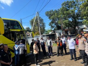 Polresta Banyuwangi Bersama Forkopimda Gelar Ramp Check guna kesiapan angkutan mudik lebaran 1446H