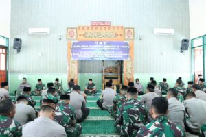 Indahnya Kebersamaan, Sinergitas Kodim 0829 dan Polres Bangkalan Gelar Pengajian di Bulan Ramadhan