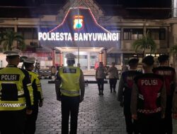 Jaga Harkamtibmas malam minggu; Polresta Banyuwangi Gelar Patroli Skala Besar
