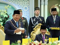 Presiden Prabowo Terima Penghargaan Tertinggi dari Kesultanan Brunei Darussalam
