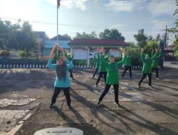 Persit Ranting 19 Koramil 18 Gelar Senam Pagi Bersama untuk Tingkatkan Kebugaran dan Kekompakan