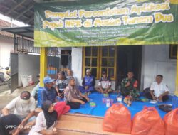 Dukung Ketahanan Pangan, Babinsa Ringintelu Hadiri Demplot Percontohan Pupuk NPK Bersama Poktan Bengawan