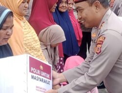 Polres Bener Meriah Salurkan Bansos untuk Warga Kurang Mampu di Kecamatan Bandar